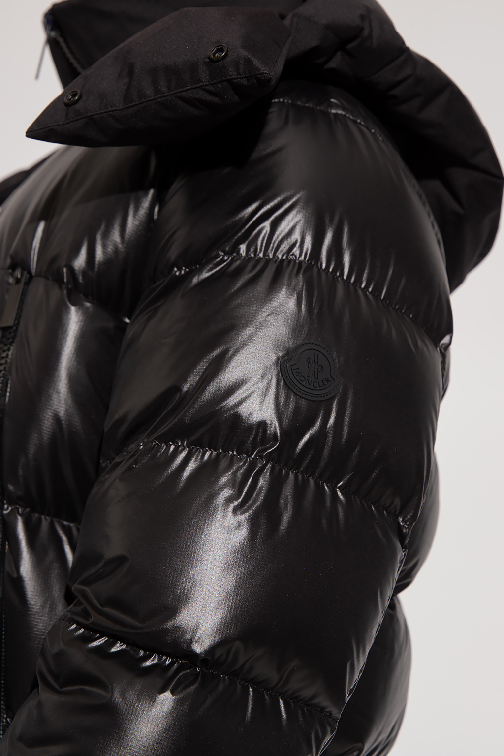 wax-coated zipped jacket Verde - Blind 'Zubair' hooded down